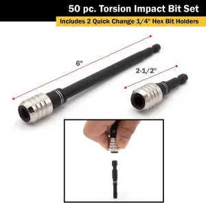 Titan 50Pc Torsion Impact Bit Set