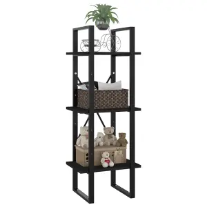 Berkfield 3-Tier Book Cabinet Black 40x30x105 cm Engineered Wood