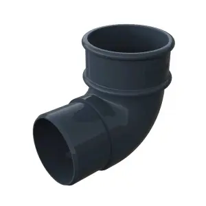 Anthracite Grey Round Downpipe 92.5 Degree Offset Bend, Freeflow Rain Water Systems