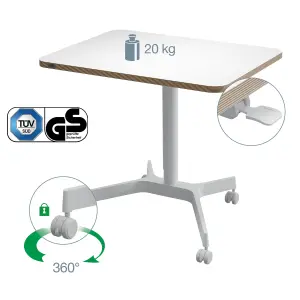 Leitz Ergo Electric Sit & Standing Desk Adjustable Movable Home Office Compter Laptop Table Workstation