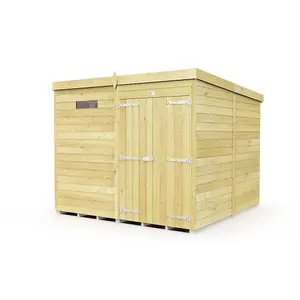 DIY Sheds 7x8 Pent Security Shed - Double Door