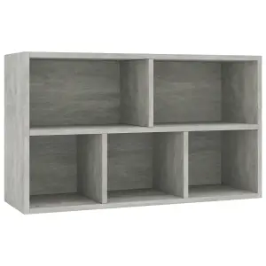 Berkfield Book Cabinet/Sideboard Concrete Grey 50x25x80 cm Engineered Wood