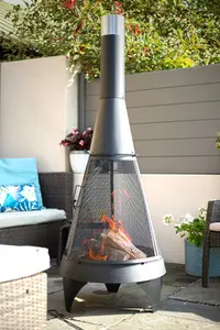 La Hacienda Mesh Colorado XL Steel Chimenea 160CM