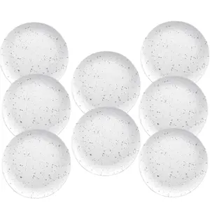 Purely Home Terrazzo Melamine Dinner Plates - Set of 8