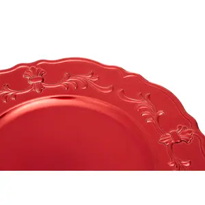 Maison by Premier Dia Red Baroque Charger Plate