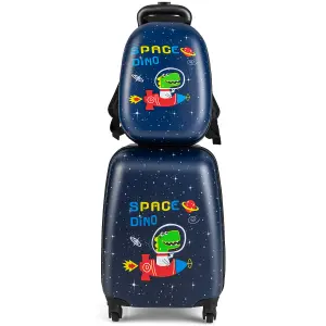 Costway 2PCS 12" 16" ABS Kids Suitcase Backpack Luggage Set School Travel Lightweight