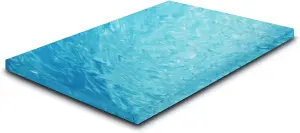 Cool Blue Hybrid Memory Gel Foam Orthopaedic Mattress Topper, 2.5cm, 5FT (150x200cm)