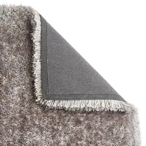 Silver Plain Shaggy Handmade Modern Easy to Clean Rug for Bedroom Dining Room Living Room -80cm X 150cm