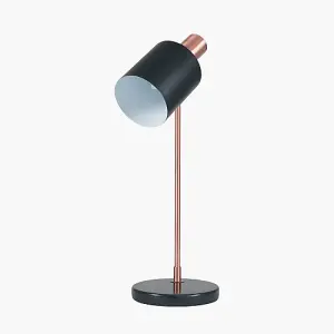 Black and Copper Metal Table Lamp