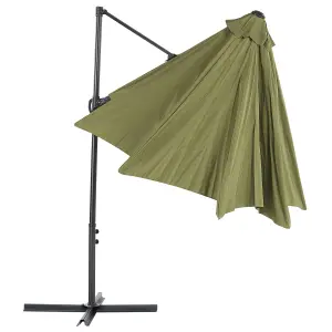 Cantilever Garden Parasol 2.95 m Green SAVONA II