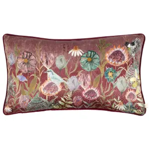 Meadow Bloom Blossom Garden Printed Chenille Polyester Filled Cushion