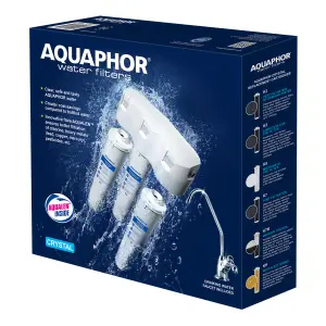 AQUAPHOR Crystal under-sink kitchen filter drinking system.