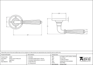 From The Anvil Aged Brass Hinton Lever on Rose Set