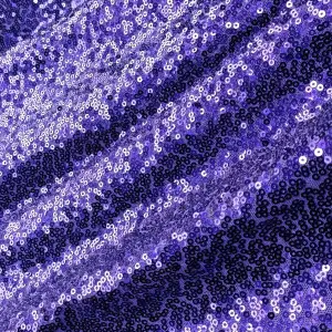 Neel Blue 70x108 Inch Rectangle Sequin Tablecloth, Purple