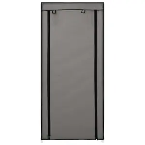 Shoe Cabinet with Cover Grey 58x28x106 cm Fabric