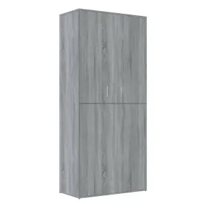 Shoe Cabinet Grey Sonoma 80x39x178 cm Engineered Wood