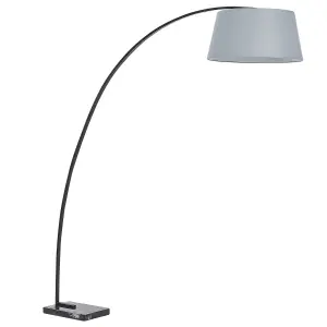 Beliani Modern Arc Floor Lamp Grey BENUE