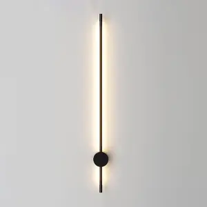 LED Wall Light Long Wall Sconce Lighting Fixtures Black 60 cm