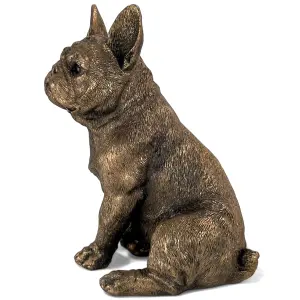 French Bulldog figurine from the Leonardo Reflections Bronzed range, gift boxed.