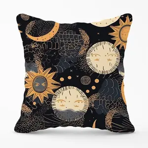 Gold Sun and Moon Cushions 60cm x 60cm