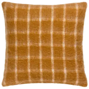 Yard Yarrow Check Faux Mohair Check Feather Rich Cushion