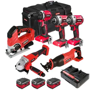 Excel 18V Cordless 6 Piece Tool Kit with 3 x 4.0Ah Battery & Charger EXL5228