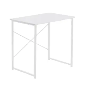 Harbour Housewares - Wooden Computer Desk - White/White