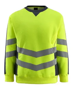 Mascot Safe Supreme Wigton Sweatshirt (Hi-Vis Yellow/Dark Navy)  (XXX Large)