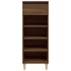 Berkfield Shoe Cabinet Brown Oak 40x36x105 cm Engineered Wood