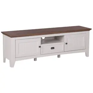 Beliani Retro TV Stand White NASHVILLE