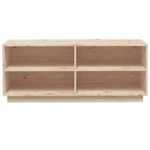 Berkfield Shoe Cabinet 110x34x45 cm Solid Wood Pine