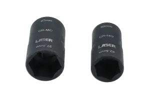 Laser Tools 8228 2pc Double Ended Damaged Wheel Nut Socket Set