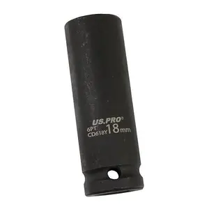 US PRO Tools 18mm 1/2 Dr 6pt Deep Impact Socket 3754