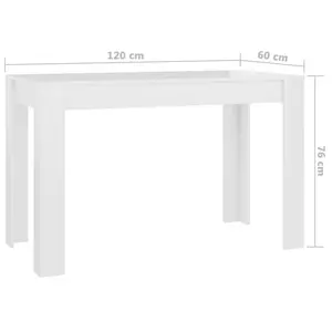 Elsebeth Dining Table High Gloss White