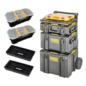 Dewalt Toughsystem 2 Rolling Tool Storage Box Trolley + Tstak Adaptor + Storage