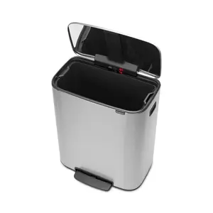 Brabantia Bo 60 Litre Pedal Bin Matt Steel