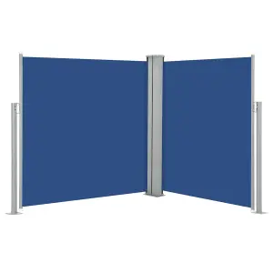 Berkfield Retractable Side Awning Blue 140x600 cm