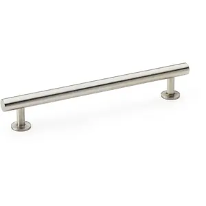 Round T Bar Pull Handle - Satin Nickel - 160mm Centres SOLID BRASS Drawer Door