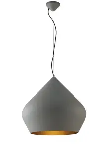 Luminosa Tholos Dome Ceiling Pendant, Grey, E27