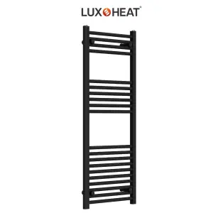 Towel Radiator Rail 1200 x 500 for Central Heating with Black Finish