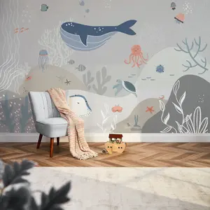 Under The Sea Mural In Neutrals (350cm x 240cm)