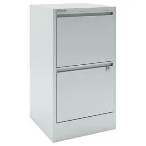 Home Filer 41.3cm Wide 2 -Drawer Solid Wood File Cabinet Grey