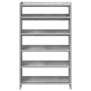 Berkfield Shoe Rack Concrete Grey 80x25x61.5 cm Engineered Wood