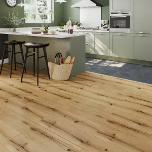 GoodHome Italo Honey Oak effect Textured Click vinyl Planks, 2.36m²