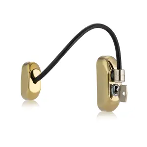 XFORT Viper Key Locking Cable Window Restrictor in Polished Brass