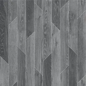 Grey Wood Effect Vinyl Flooring For LivingRoom, Kitchen, 2.3mm Lino Vinyl Sheet-6m(19'8") X 4m(13'1")-24m²