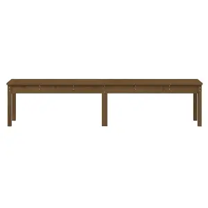 Berkfield 2-Seater Garden Bench Honey Brown 203.5x44x45 cm Solid Wood Pine