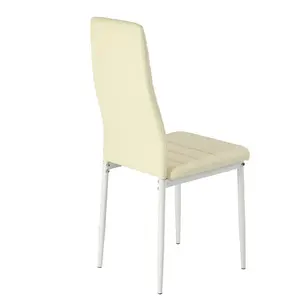 Herland Dining Chair (Set of 4) Beige / White