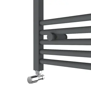 Right Radiators 1000x600 mm Vertical Straight Heated Towel Rail Radiator Ladder Warmer Anthracite