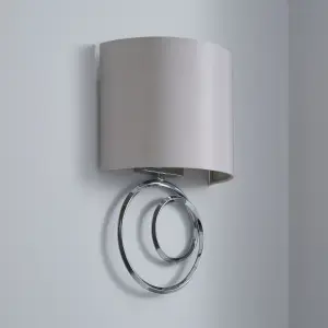 Inlight Hercule Swirl Chrome effect Wired LED Wall light